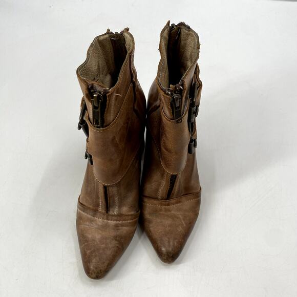 Freebird by Steven 6 Joey Tan Brown Buckle booties - Picture 6 of 9